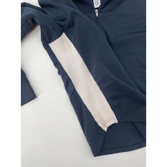 Abercrombie & Fitch Women’s Hoodie Jacket Gym Issue 1/2 Zip, Navy/ Ivory, Sz M - Picture 8 of 9